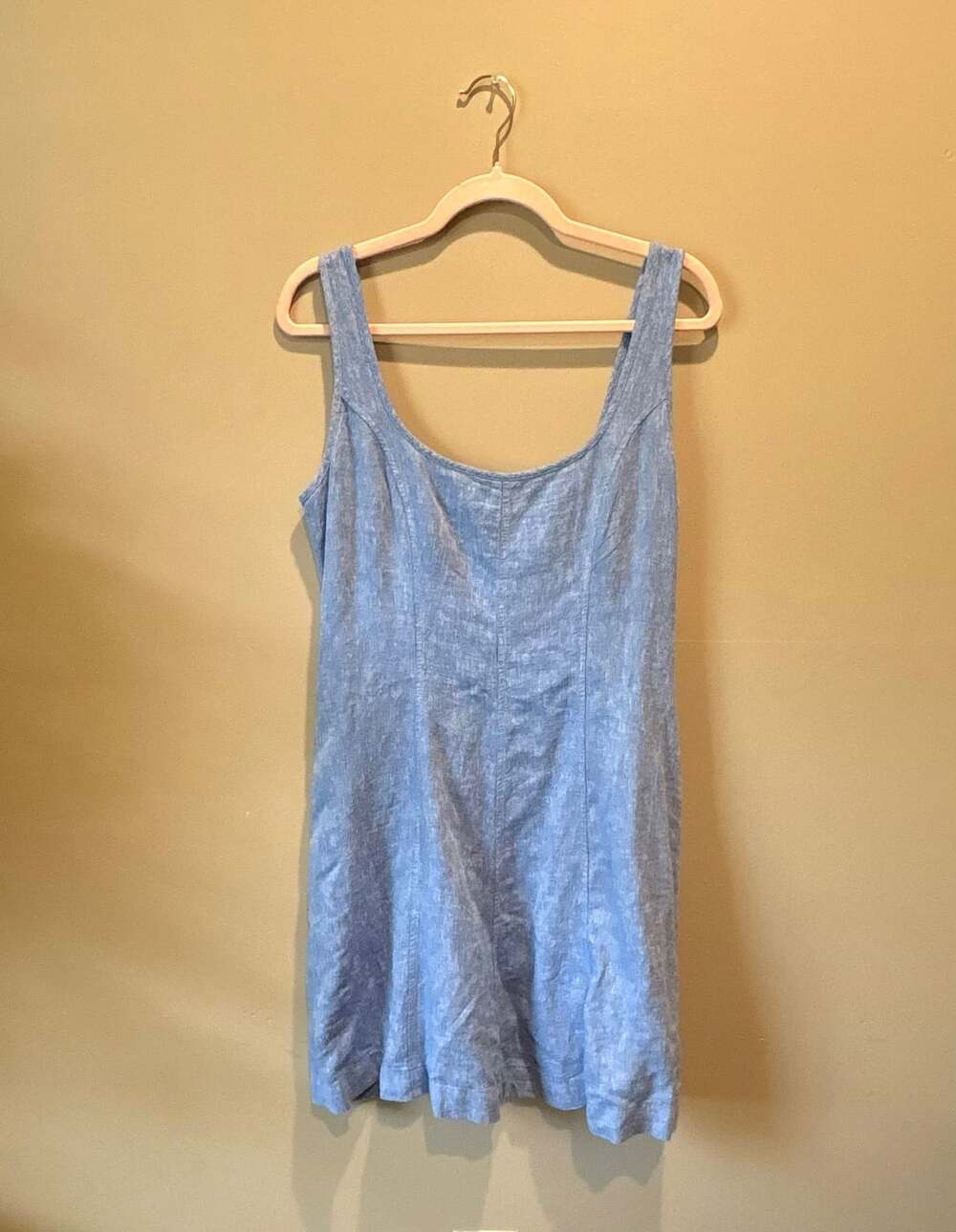 Universal Thread Women's Blue Linen Blend Smocked Mini Dress Size M